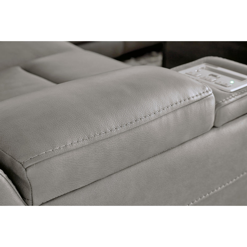 Signature Design by Ashley The Man-Den U8530518 Power Reclining Loveseat with Console and Adjustable Headrest IMAGE 11