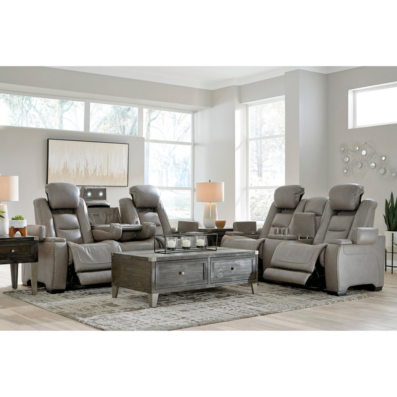 Signature Design by Ashley The Man-Den U8530518 Power Reclining Loveseat with Console and Adjustable Headrest IMAGE 14