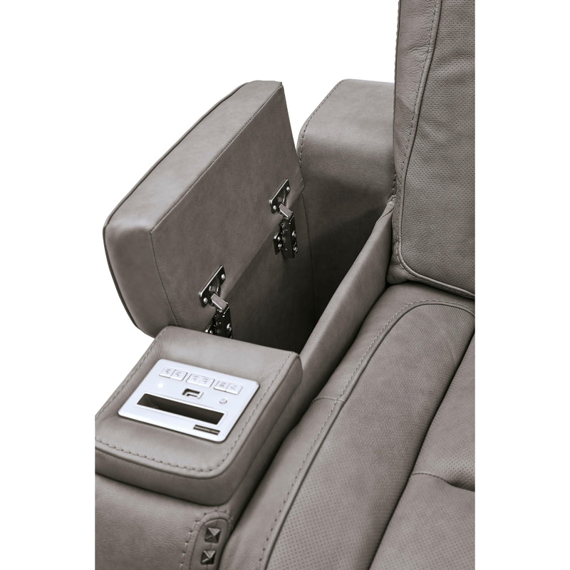 Signature Design by Ashley The Man-Den U8530518 Power Reclining Loveseat with Console and Adjustable Headrest IMAGE 6