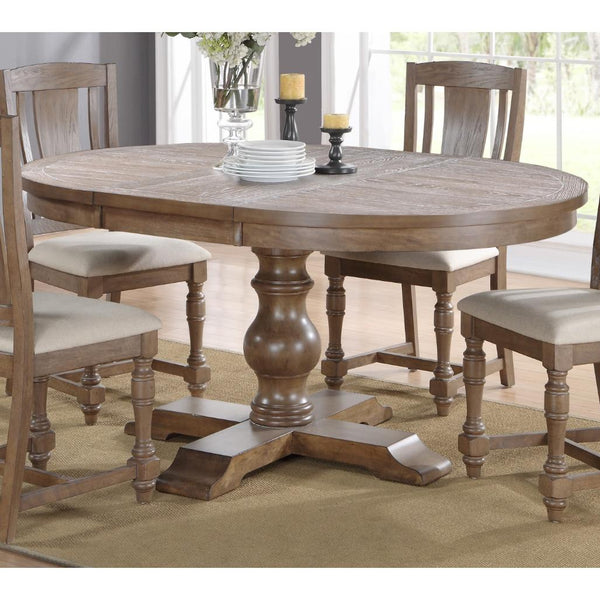 Winners Only Oval Xcalibur Dining Table with Pedestal Base DX14866G IMAGE 1