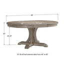 Winners Only Xena DX34866 66" Pedestal Table w/ 18" Leaf IMAGE 4