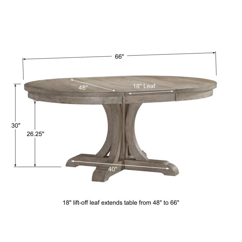 Winners Only Xena DX34866 66" Pedestal Table w/ 18" Leaf IMAGE 4