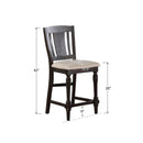 Winners Only Xcalibur DXT145124X Slat Back Barstool - Espresso IMAGE 3