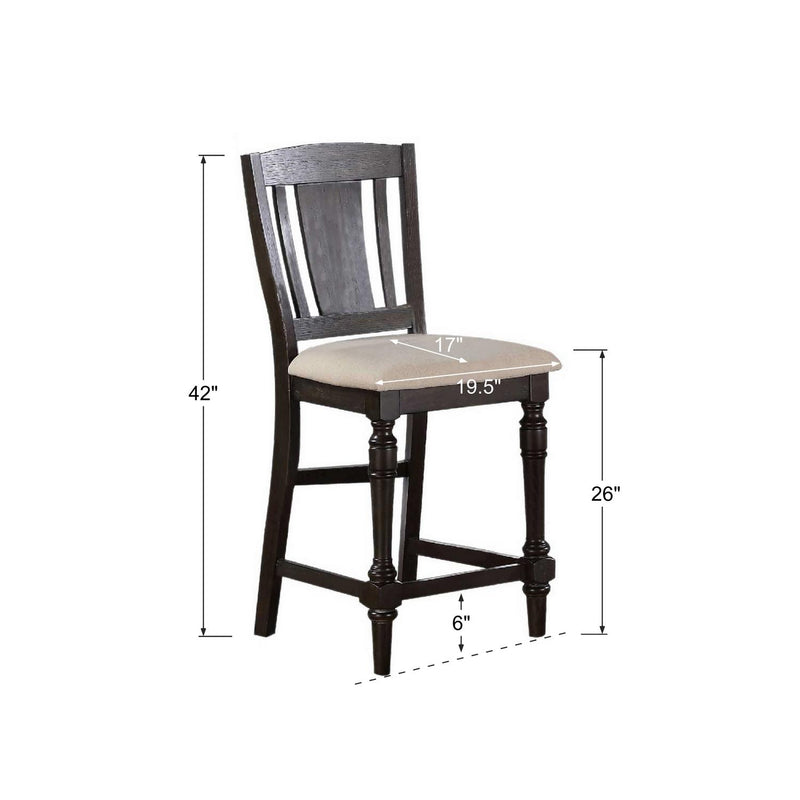 Winners Only Xcalibur DXT145124X Slat Back Barstool - Espresso IMAGE 3