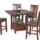 Winners Only Square Zahara Counter Height Dining Table with Pedestal Base DZH54260 IMAGE 1