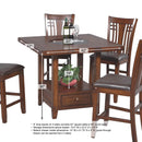 Winners Only Square Zahara Counter Height Dining Table with Pedestal Base DZH54260 IMAGE 4