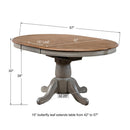 Winners Only Barnwell DB54257 57" Pedestal Table w/ 15" Butterfly Leaf IMAGE 3