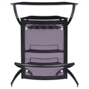  Coaster Furniture Dallas 182135 2-shelf Curved Freestanding Home Bar Cabinet - Black IMAGE 2