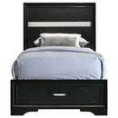  Coaster Furniture Miranda 206361T 51-inch Wood Twin Storage Panel Bed - Black IMAGE 4