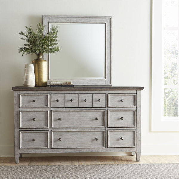 Liberty Furniture Industries Inc. Heartland 9-Drawer Dresser with Mirror 824-BR-DM IMAGE 1