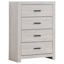  Coaster Furniture Brantford 207055 4-Drawer Bedroom Chest - Coastal White IMAGE 1