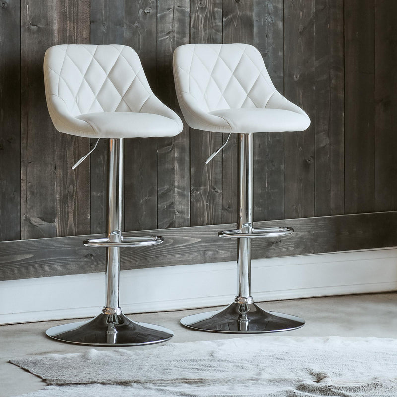  Elements International Melissa BMS700BSE Bar Stool - White IMAGE 9