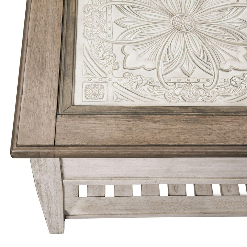 Liberty Furniture Industries Inc. Heartland 824-OT1010 Rect Ceiling Tile Cocktail Table IMAGE 3
