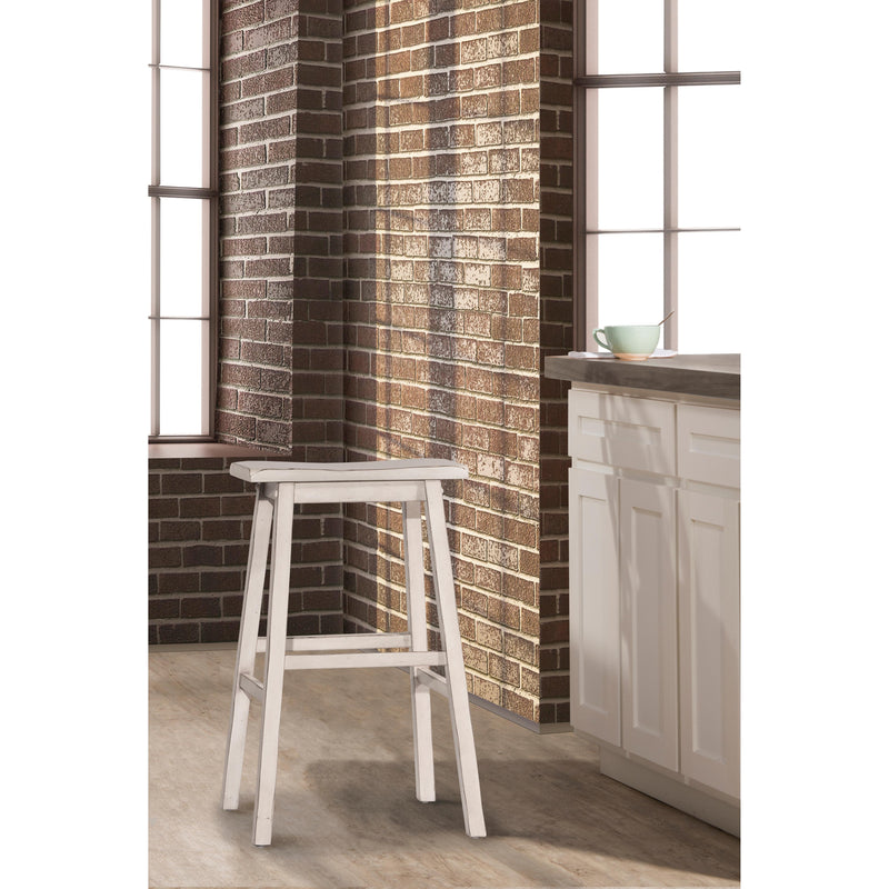 Hillsdale Furniture Moreno Pub Height Stool Moreno Backless Bar Stool - Sea White IMAGE 2