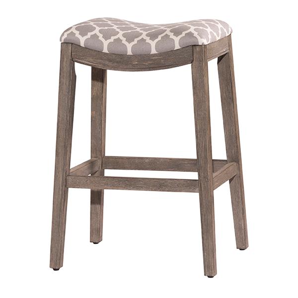 Hillsdale Furniture Sorella Pub Height Stool Sorella Backless Barstool - Grey IMAGE 1