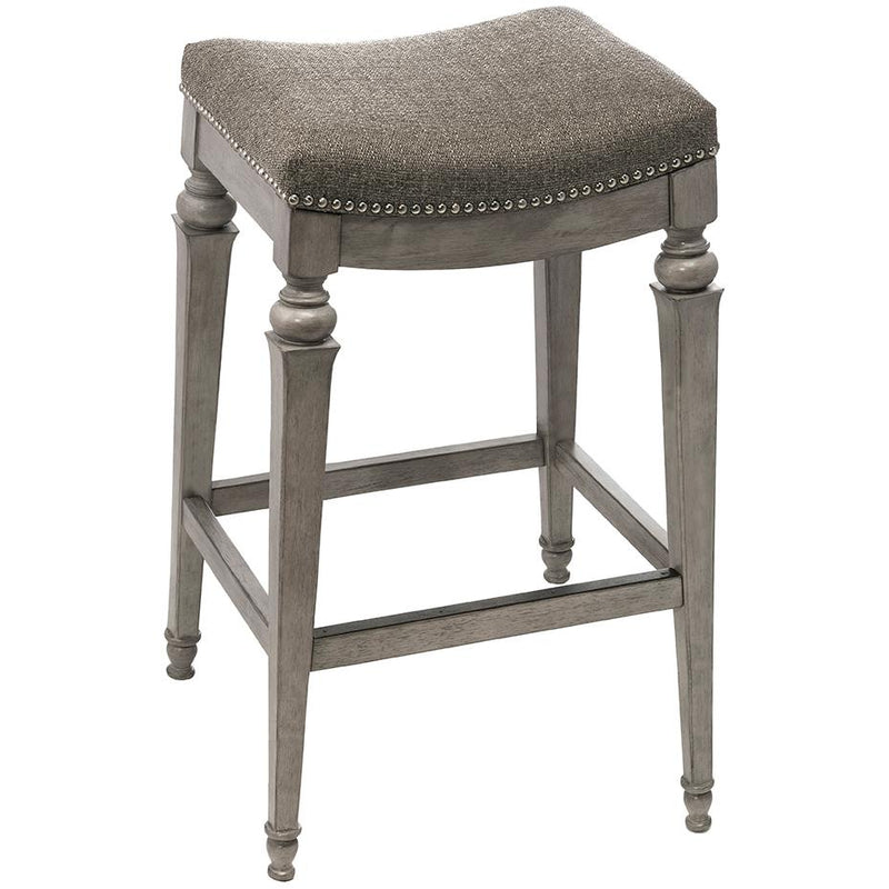 Hillsdale Furniture Vetrina Pub Height Stool Vetrina Backless Barstool - Grey IMAGE 1