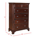 Elements International Canton Cherry 5-Drawer Chest CN600CH IMAGE 4