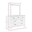 Elements International Millers Cove 6-Drawer Dresser with Mirror MC300DRMR IMAGE 12