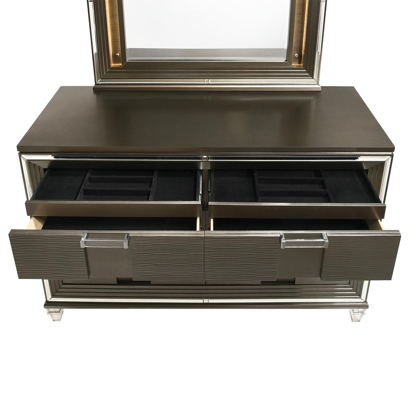 Elements International Twenty Nine 6-Drawer Dresser with Mirror TN600DRMR IMAGE 7