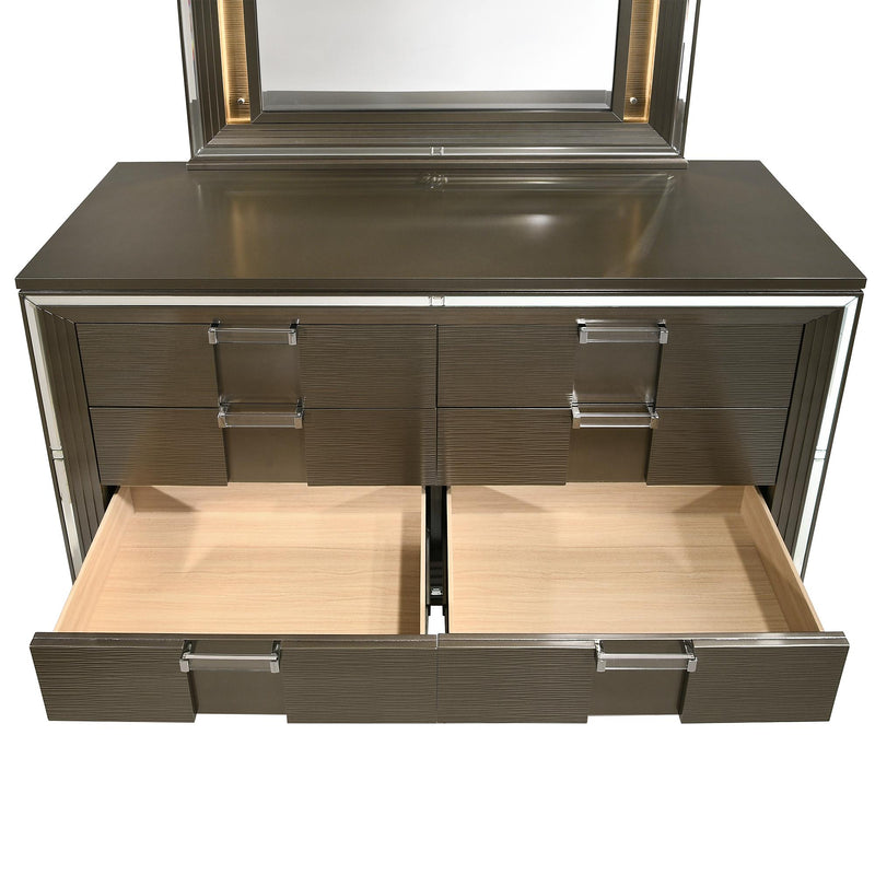 Elements International Twenty Nine 6-Drawer Dresser with Mirror TN600DRMR IMAGE 8