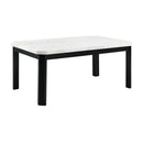Elements International Francesca Dining Table with Marble Top CFC700DTB IMAGE 1