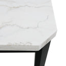 Elements International Francesca Dining Table with Marble Top CFC700DTB IMAGE 5