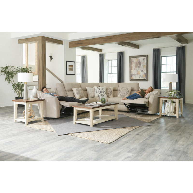 Catnapper McPherson 261 6 pc Reclining Sectional - Buff IMAGE 6