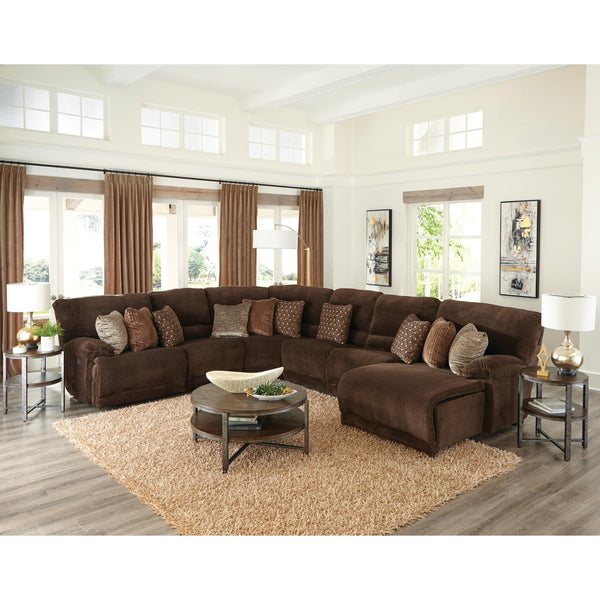 Catnapper Burbank 281 6 pc Sectional - Chocolate IMAGE 1