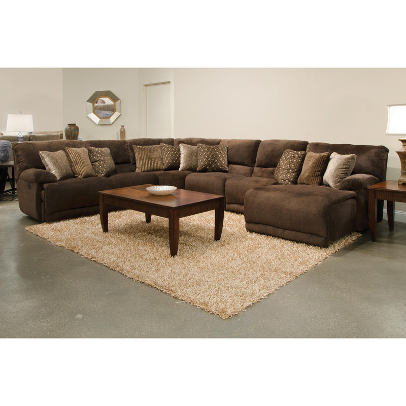 Catnapper Burbank 281 6 pc Sectional - Chocolate IMAGE 2