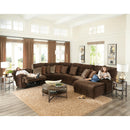  Catnapper Burbank 281 6 pc Sectional - Chocolate IMAGE 3