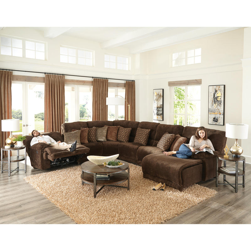 Catnapper Burbank 281 6 pc Sectional - Chocolate IMAGE 4