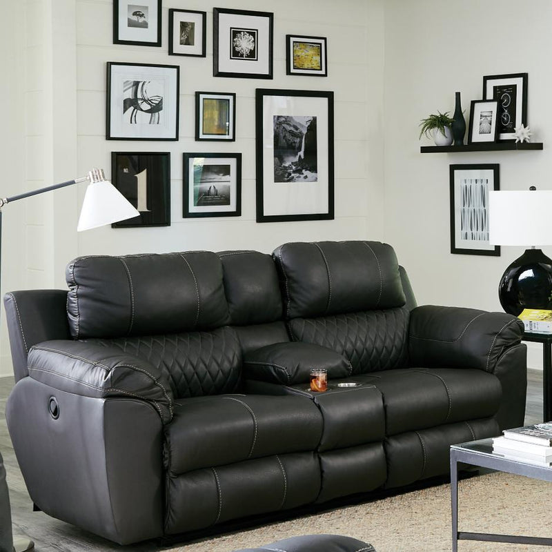  Catnapper Sorrento 64729 Power Reclining Loveseat - Anthracite IMAGE 1