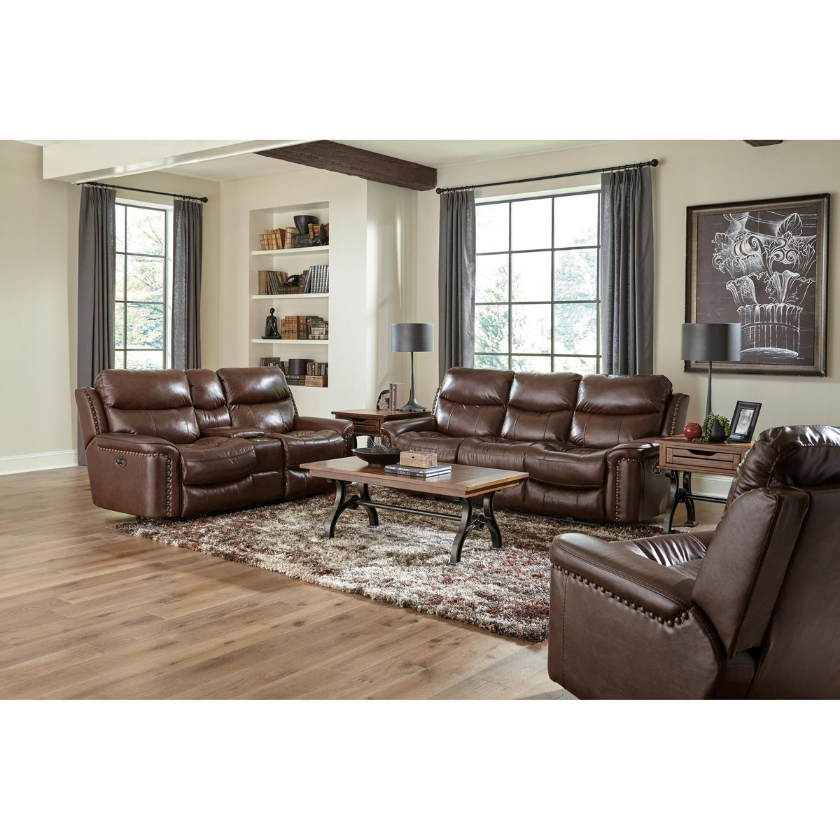 Catnapper Ceretti 64889 Power Reclining Loveseat - Brown