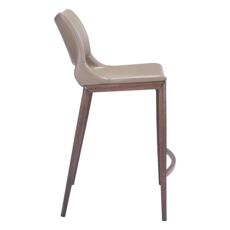  Zuo Ace 101392 Counter Stool - Brown & Walnut IMAGE 2