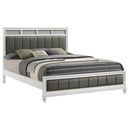  Coaster Furniture Barzini 205891KW Wood California King Panel Bed - White IMAGE 2