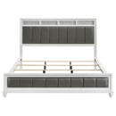  Coaster Furniture Barzini 205891KW Wood California King Panel Bed - White IMAGE 3