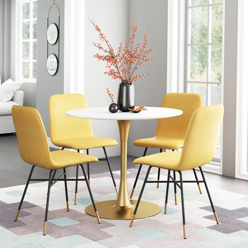 Zuo Opus 101568 Dining Table - White & Gold IMAGE 8