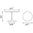 Zuo Ithaca 101845 Dining Table - White & Gold IMAGE 11