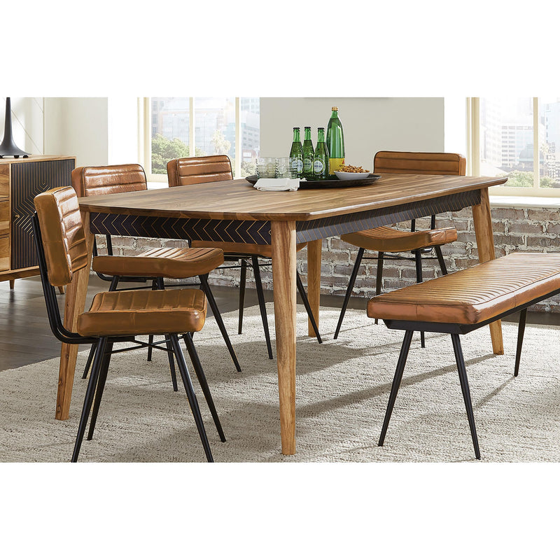 Coaster Furniture Partridge 110571 Rectangular 80-inch Dining Table - Natural Sheesham IMAGE 5