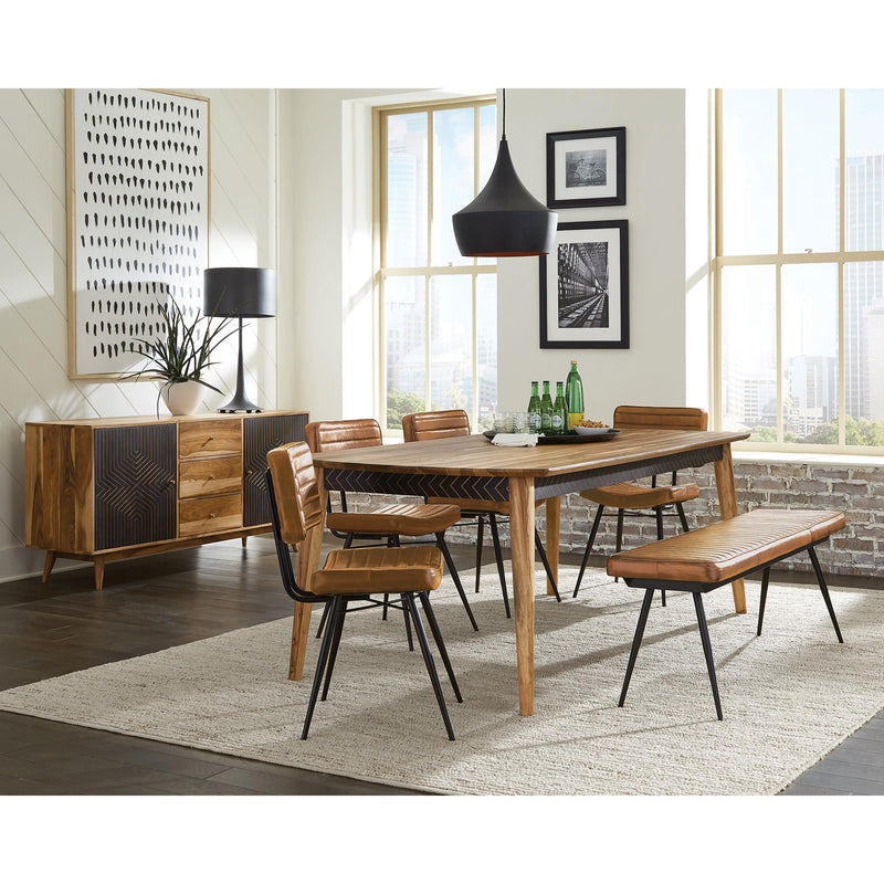 Coaster Furniture Partridge 110571 Rectangular 80-inch Dining Table - Natural Sheesham IMAGE 6