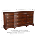 Winners Only Renaissance B1046NN 75" 12-Drawer Dresser - Cherry IMAGE 4
