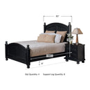 Winners Only Cape Cod BE1001CKN2 Panel Cal. King Bed - Ebony IMAGE 3