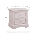 Winners Only Jewel BJ3005Y 25" 2-Drawer Nightstand IMAGE 4