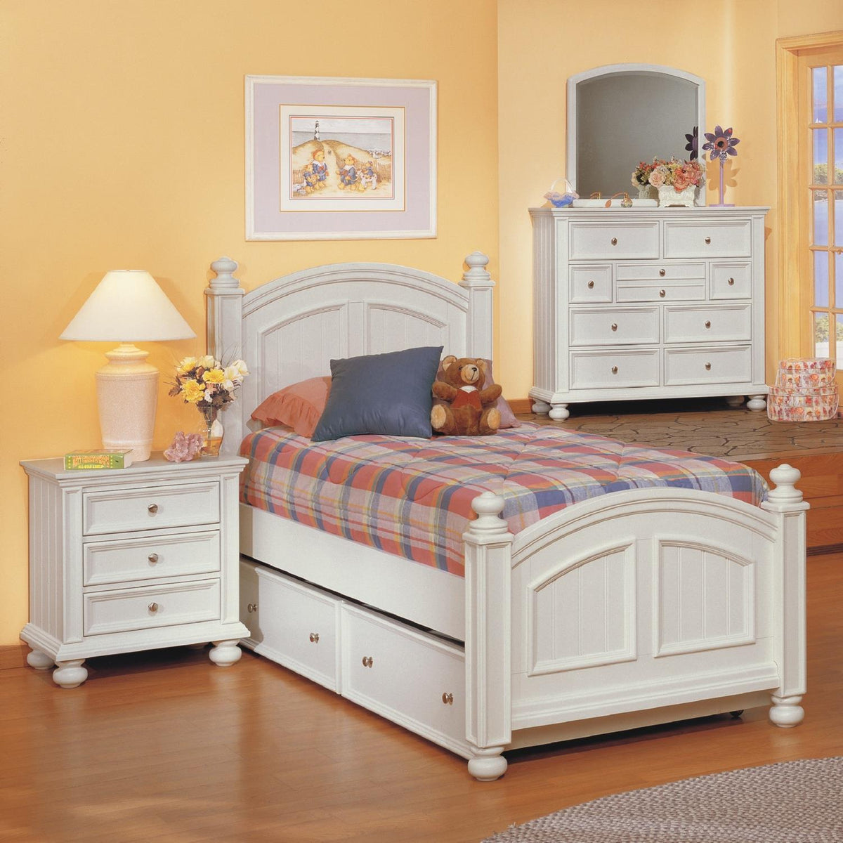 Winners Only Cape Cod BP1001TN2 Panel Twin Bed - Eggshell White
