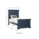 Winners Only Tamarack BTB1001T Panel Twin Bed - Blue IMAGE 4