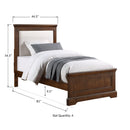 Winners Only Tamarack BTH1002T Upholstered Panel Twin Bed - Hazelnut IMAGE 2
