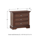 Winners Only Tamarack 3-Drawer Nightstand BTH1005 IMAGE 3