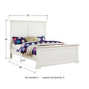 Winners Only Tamarack BTP1001K Panel King Bed - White IMAGE 4