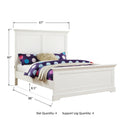 Winners Only Tamarack BTP1001Q Panel Queen Bed - White IMAGE 4