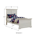 Winners Only Tamarack BTP1001T Panel Twin Bed - White IMAGE 3